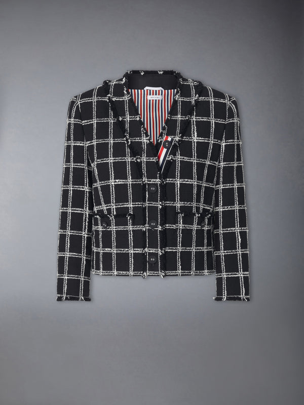 WINDOWPANE HOUNDSTOOTH TWEED CARDIGAN JACKET - featured image