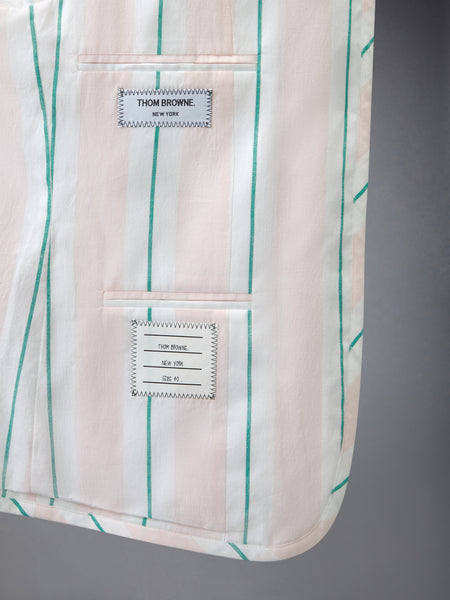 MADRAS COTTON REPP STRIPE RELAXED SPORTCOAT LT PINK