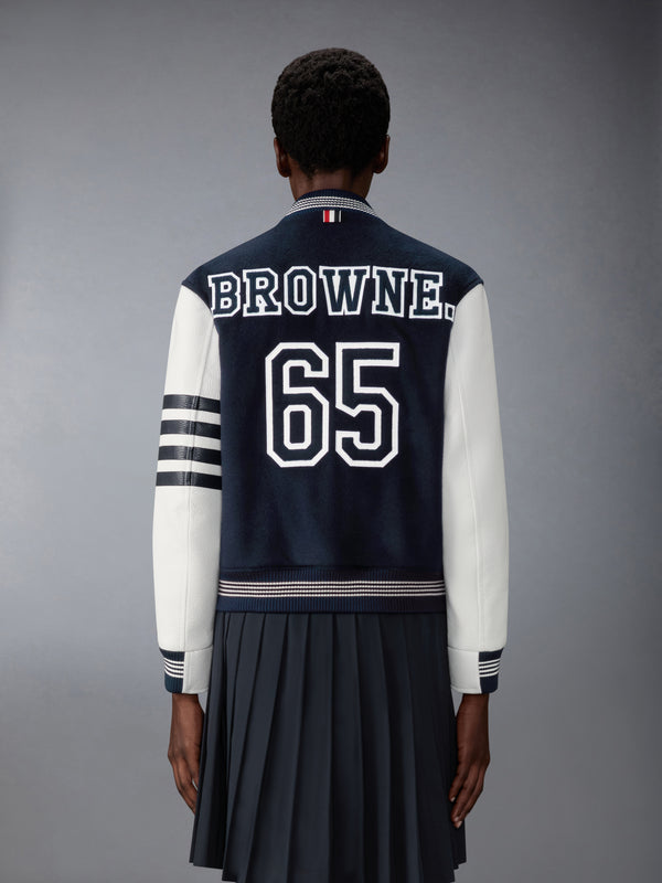 CASHMERE AND LEATHER BROWNE 65 VARSITY JACKET - image 2