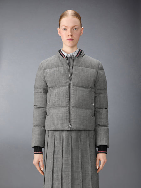PRINCE OF WHALES FUNMIX WOOL DOWN FILLED  JACKET BLK/WHT