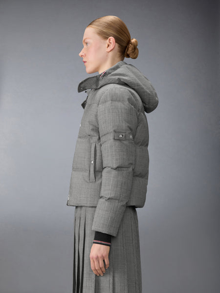 PRINCE OF WHALES FUNMIX WOOL DOWN FILLED  JACKET BLK/WHT