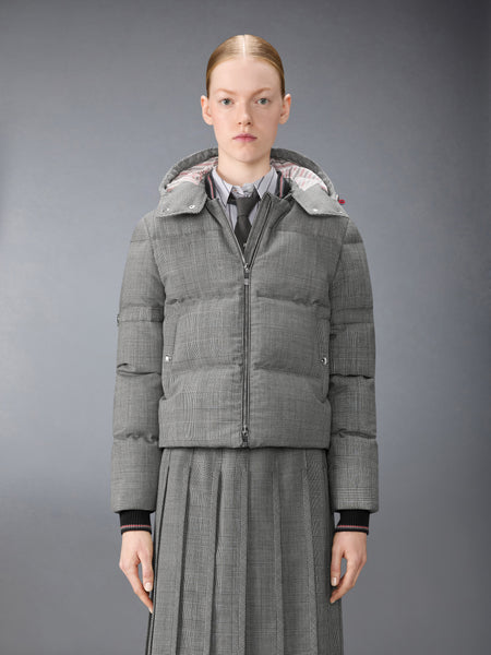 PRINCE OF WHALES FUNMIX WOOL DOWN FILLED  JACKET BLK/WHT