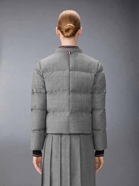 PRINCE OF WHALES FUNMIX WOOL DOWN FILLED  JACKET BLK/WHT