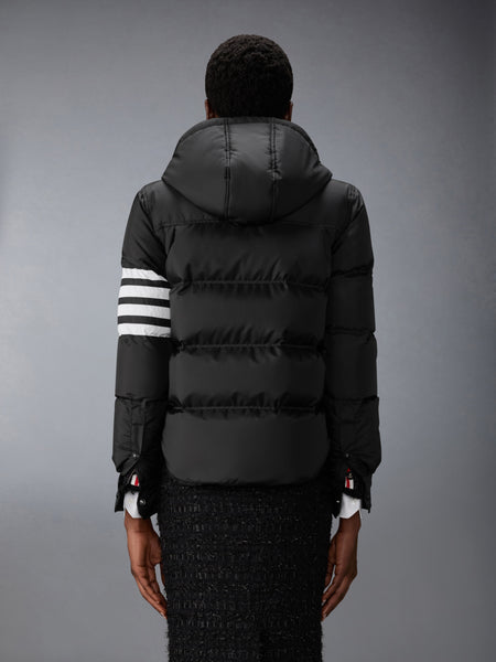 SHINY RIPSTOP LIGHTWEIGHT DOWN FILLED 4-BAR JACKET BLACK