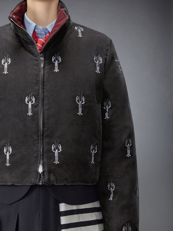 CORDUROY LOBSTER STITCH REVERSIBLE CROPPED DOWN JACKET - image 6