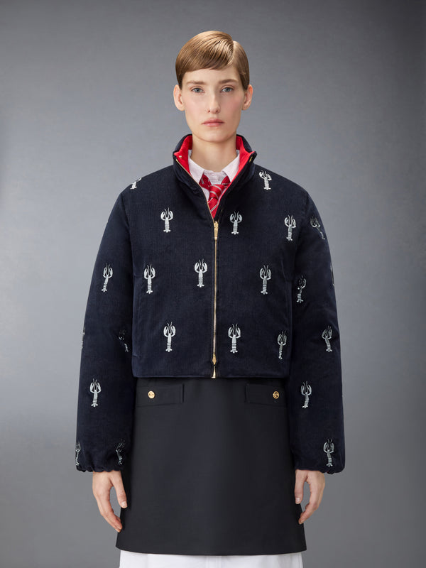 CORDUROY LOBSTER STITCH REVERSIBLE CROPPED DOWN JACKET - image 1