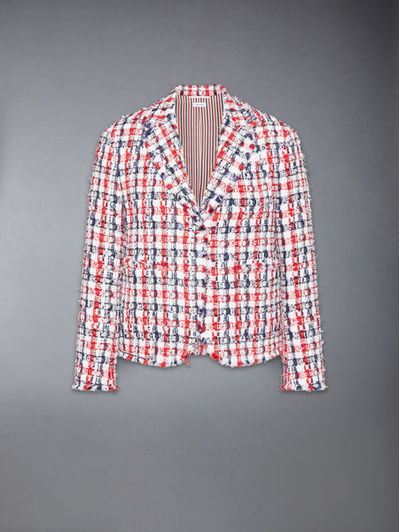 GINGHAM SATIN RIBBON TWEED SPORTCOAT RWBWHT