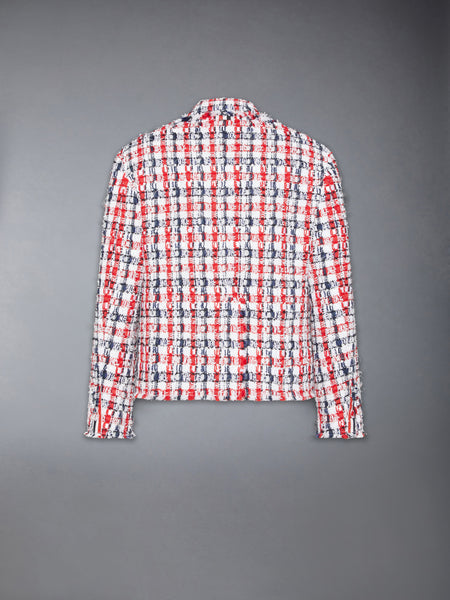 GINGHAM SATIN RIBBON TWEED SPORTCOAT RWBWHT