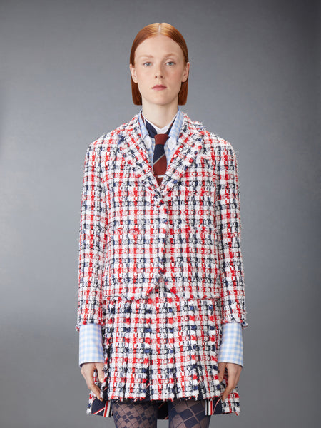 GINGHAM SATIN RIBBON TWEED SPORTCOAT RWBWHT