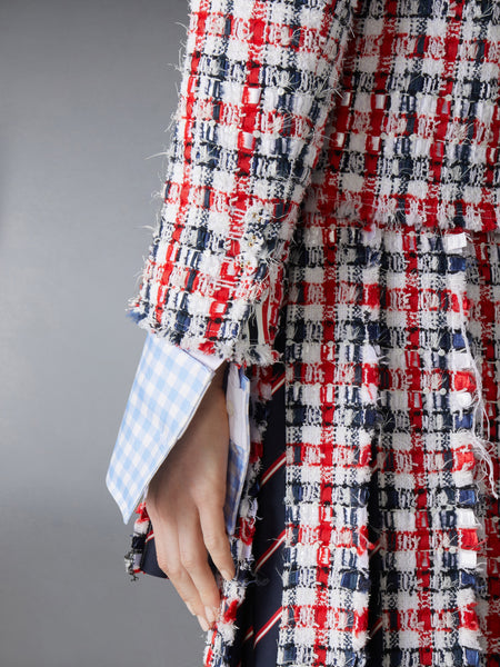 GINGHAM SATIN RIBBON TWEED SPORTCOAT RWBWHT