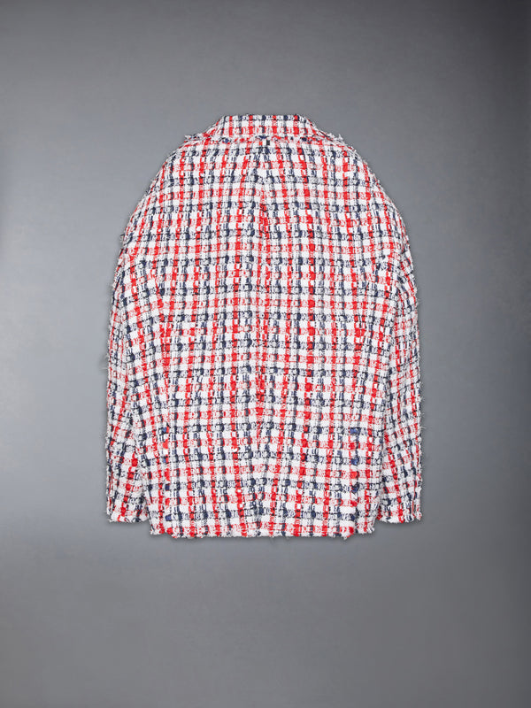 GINGHAM SATIN RIBBON TWEED COCOON SPORTCOAT - image 8