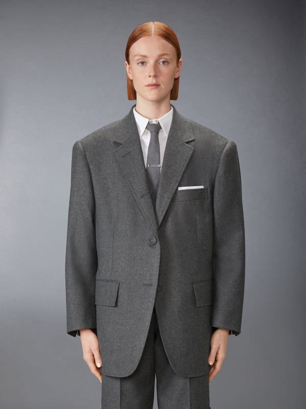SOLID WOOL FLANNEL OVERSIZED SPORTCOAT - image 1