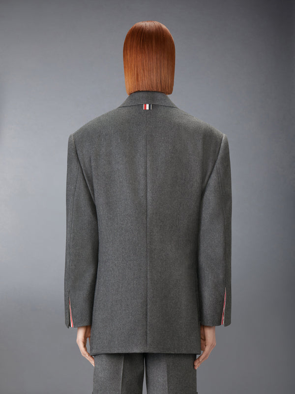 SOLID WOOL FLANNEL OVERSIZED SPORTCOAT - image 2