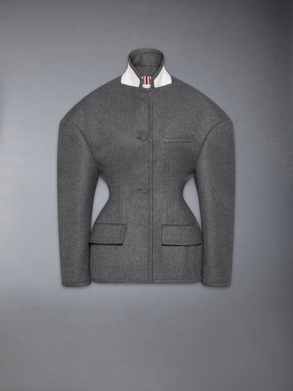 SOLID WOOL FLANNEL COCOON SPORTCOAT - featured image