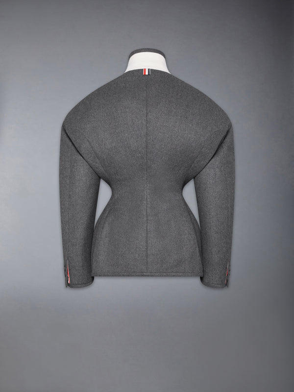 SOLID WOOL FLANNEL COCOON SPORTCOAT - image 7