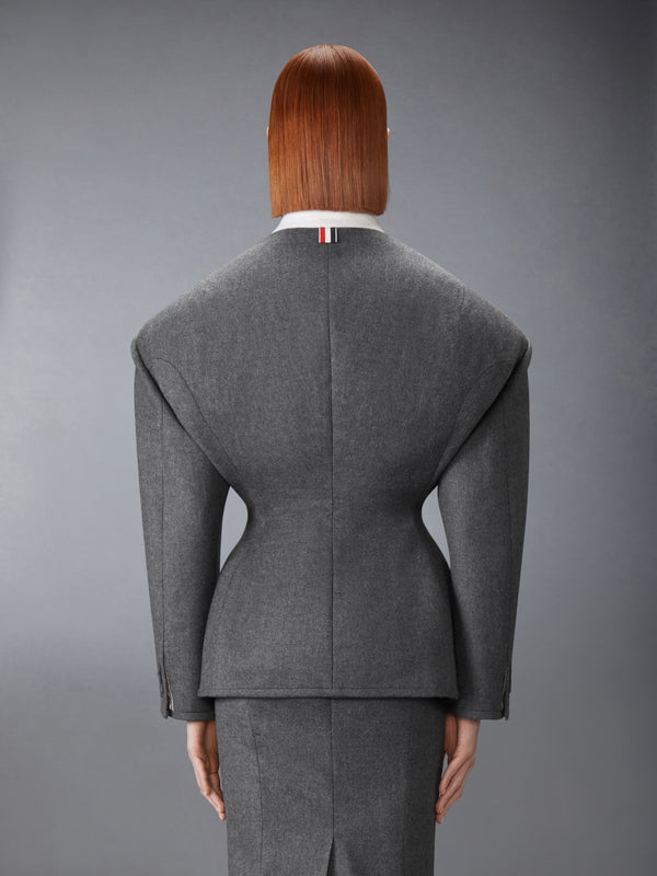 SOLID WOOL FLANNEL COCOON SPORTCOAT - image 2