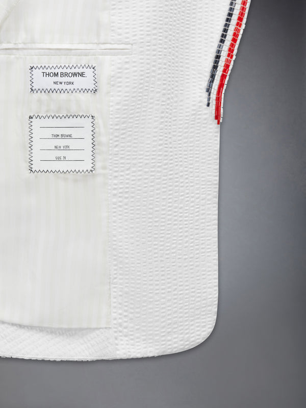 SOLID SEERSUCKER CROPPED JACKET - image 5