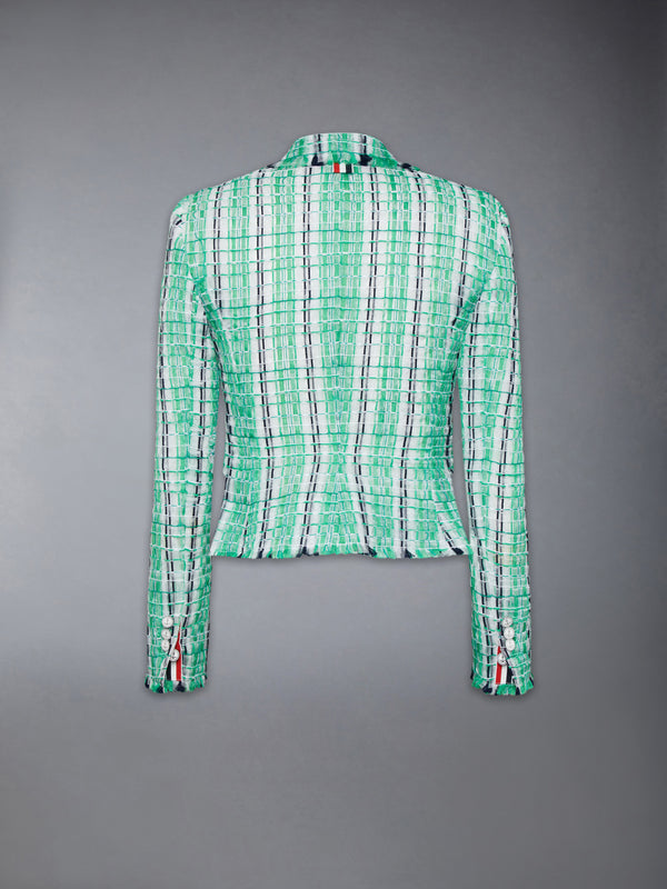 STRIPED SHEER TWEED CROPPED JACKET - image 8