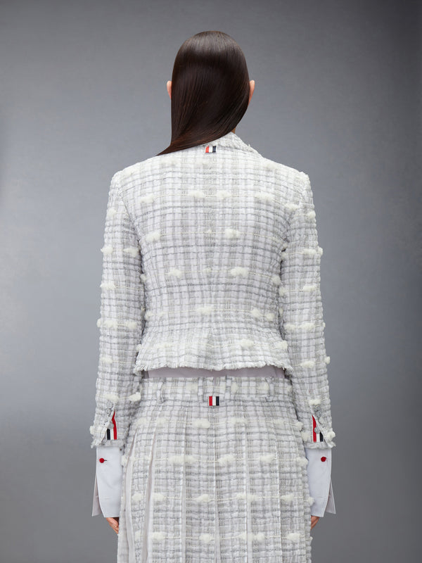 REPP STRIPE POUF TWEED CROPPED JACKET - image 2