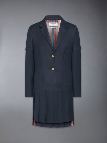 SUPER 120'S TWILL SPORTCOAT MINI DRESS NAVY