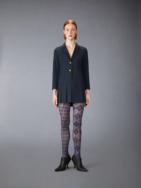 SUPER 120'S TWILL SPORTCOAT MINI DRESS NAVY