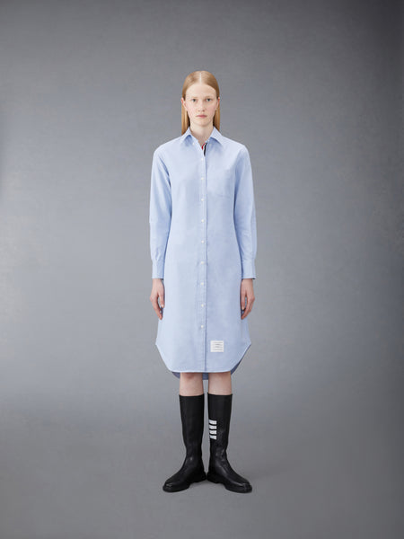 OXFORD GROSGRAIN PLACKET SHIRTDRESS LIGHT BLUE