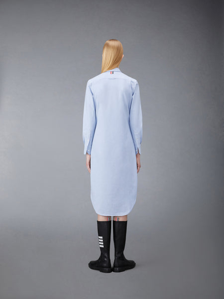 OXFORD GROSGRAIN PLACKET SHIRTDRESS LIGHT BLUE