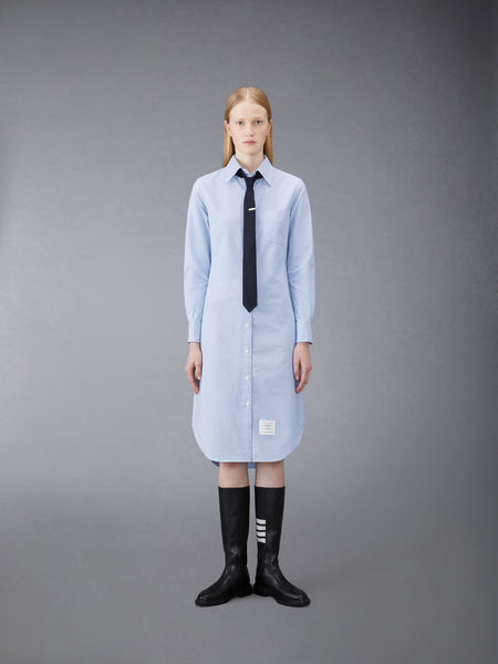 OXFORD GROSGRAIN PLACKET SHIRTDRESS LIGHT BLUE