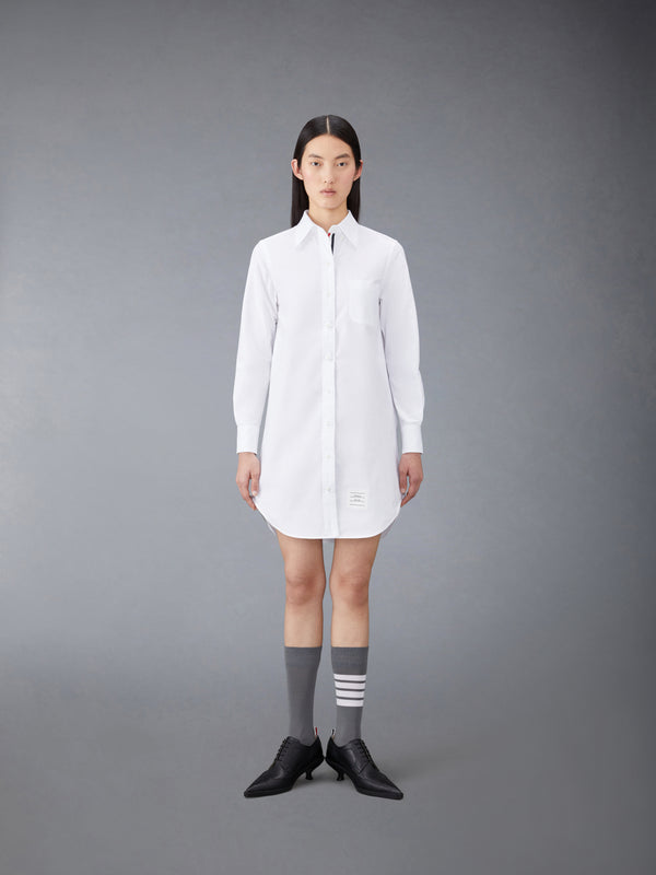 OXFORD GROSGRAIN PLACKET MINI SHIRTDRESS - featured image