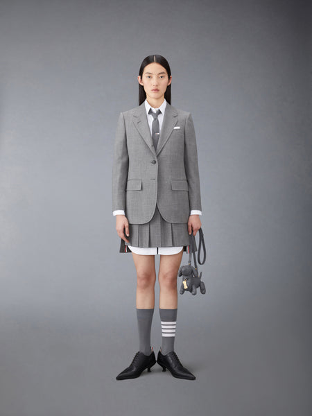 OXFORD GROSGRAIN PLACKET MINI SHIRTDRESS WHITE