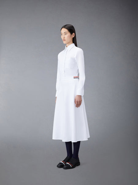 OXFORD A-LINE SHIRTDRESS WHITE