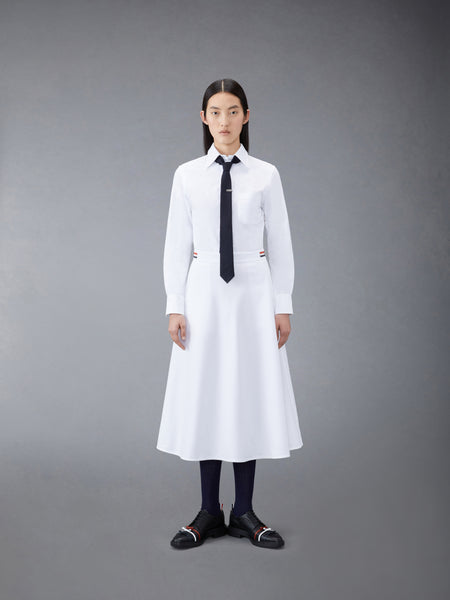 OXFORD A-LINE SHIRTDRESS WHITE