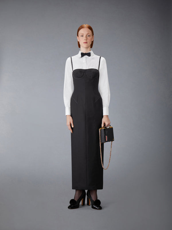 2-PLY FRESCO TIPPING CORSET PENCIL DRESS - image 5