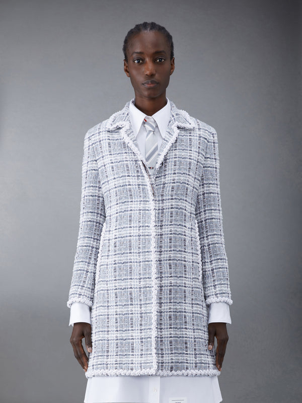 Chenille Tweed Crochet Pearl Bal Collar Dress - featured image