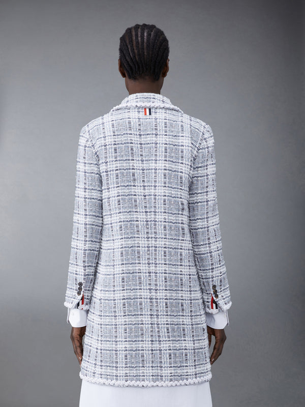 Chenille Tweed Crochet Pearl Bal Collar Dress - image 2
