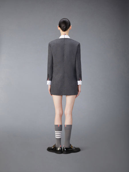 WOOL MINI SHIFT DRESS DARK GREY