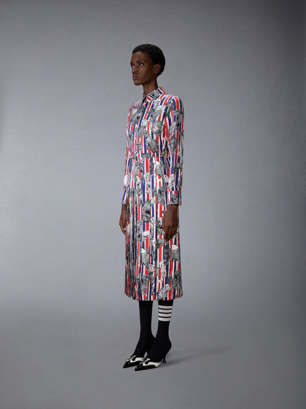 SILK TWILL HECTOR PLEATED DRESS - image 2