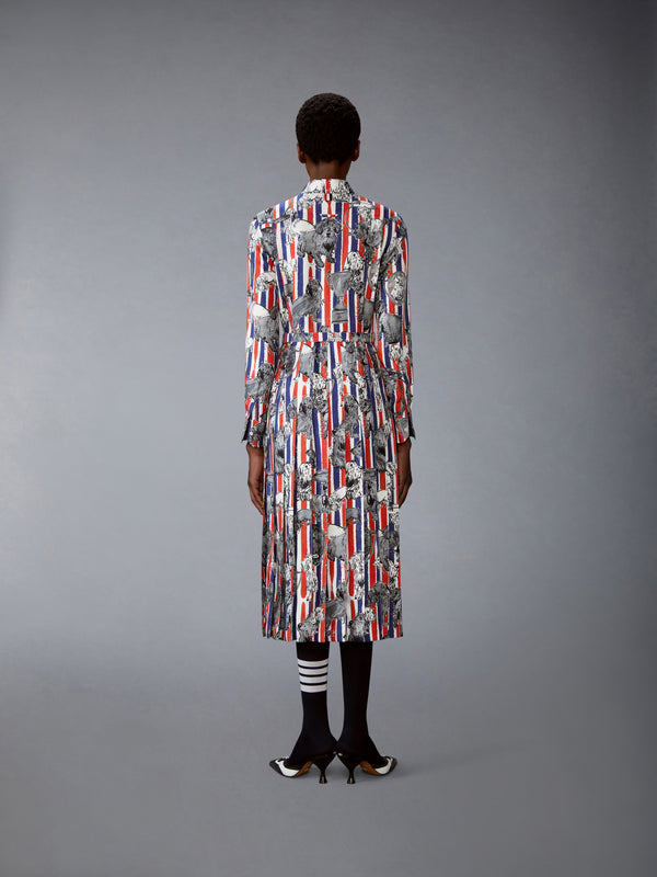 SILK TWILL HECTOR PLEATED DRESS - image 3