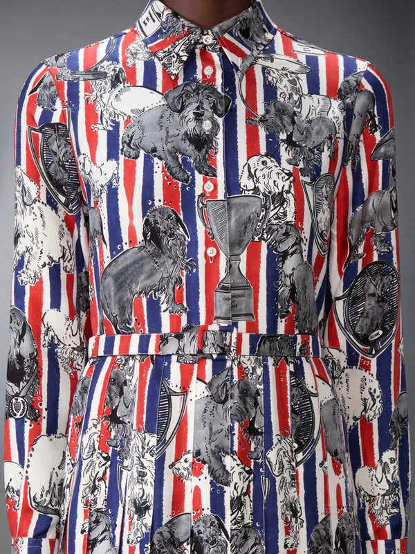 SILK TWILL HECTOR PLEATED DRESS - image 6