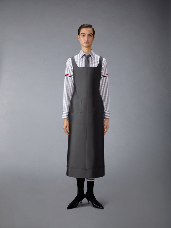 WOOL AND SILK SQUARE NECK COLUMN DRESS - image 1