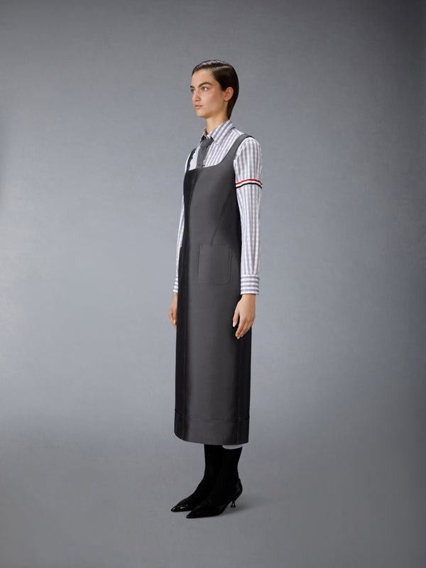 WOOL AND SILK SQUARE NECK COLUMN DRESS - image 2