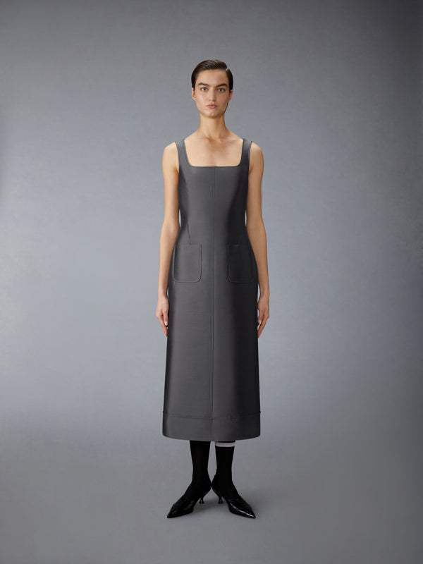 WOOL AND SILK SQUARE NECK COLUMN DRESS - image 3