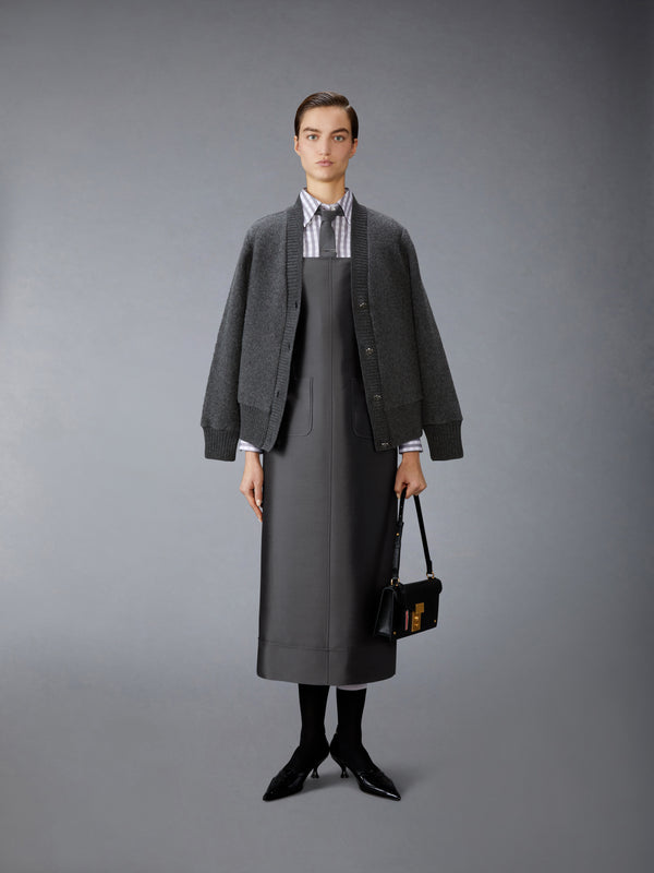 WOOL AND SILK SQUARE NECK COLUMN DRESS - image 4