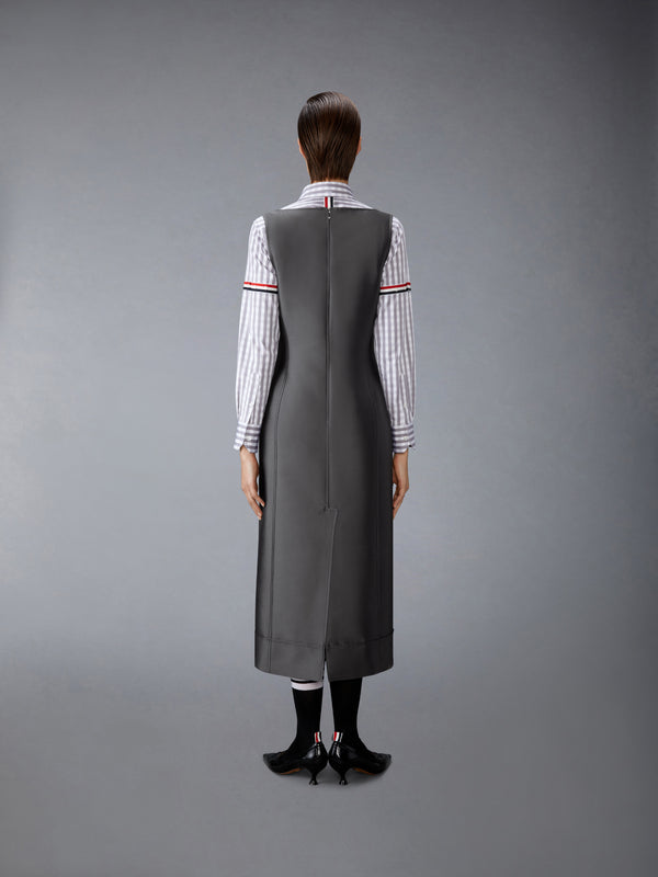 WOOL AND SILK SQUARE NECK COLUMN DRESS - image 5