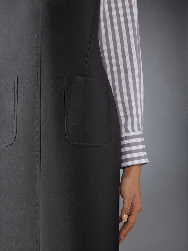 WOOL AND SILK SQUARE NECK COLUMN DRESS - image 8