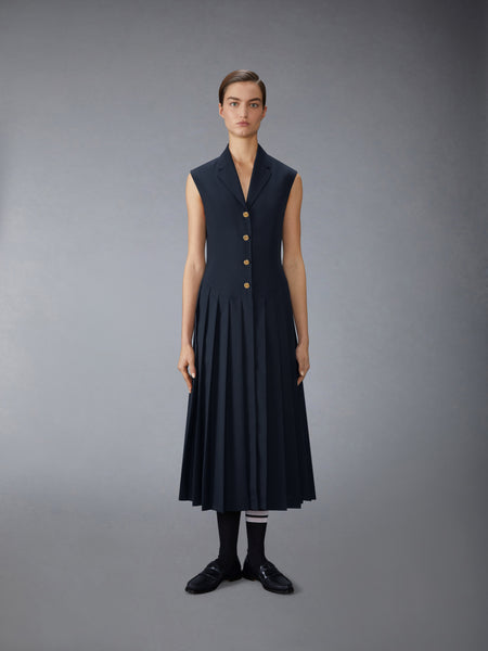 SCHOOL UNIFORM PLEATED DRESS NAVY