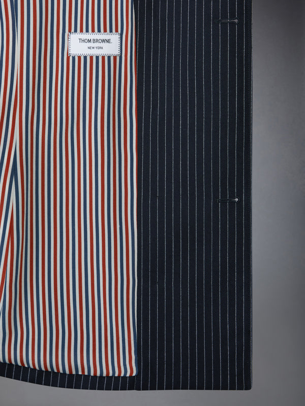 PINSTRIPE HIGH TWIST WOOL SACK SPORTCOAT DRESS - image 5