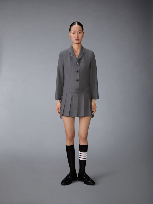 SUPER 120'S TWILL SPORTCOAT PLEATED MINI DRESS - image 1