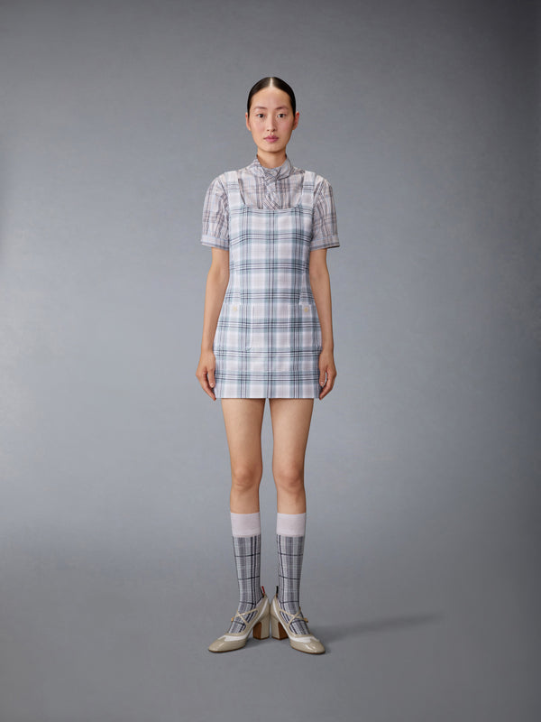 WINDOWPANE PLAID MINI SACK DRESS - image 1