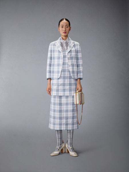 WINDOWPANE PLAID MINI SACK DRESS SEASONAL MULTI